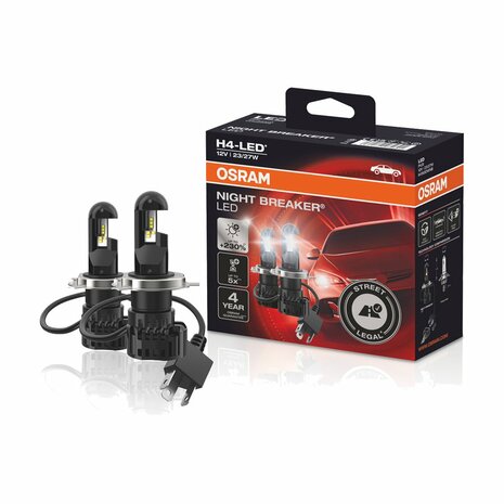 Osram H4 LED Headlight 12V Set Night Breaker LED Ece Approved