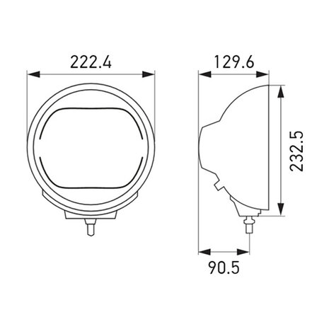 Hella LED Spotlight Luminator 12/24V Chrome | 1F8 016 560-021