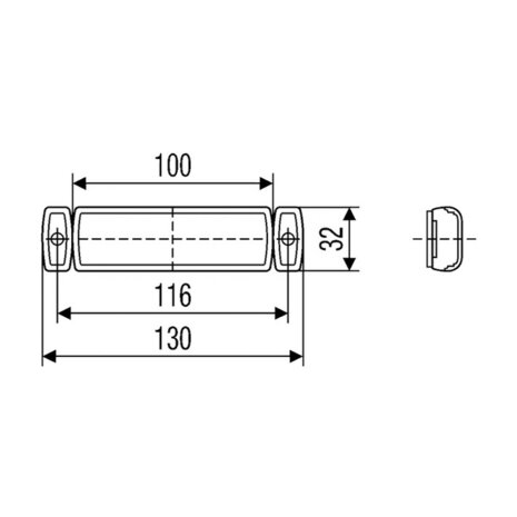 Hella LED Rear Marker 24V Red | 2TM 008 645-951