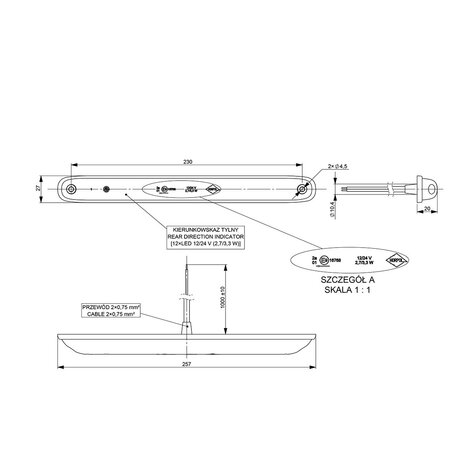 Horpol LED Dynamic Direction Indicator Slim Design LKD 2249