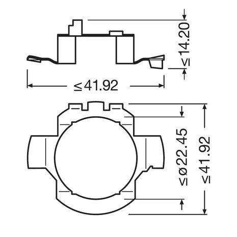 Osram H7 Ledriving Adapter Set 64210DA01