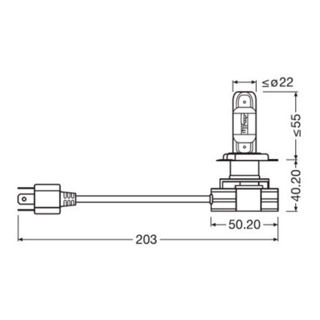 Osram H4 LED Headlamp P43t 12-24 volt 1 Piece