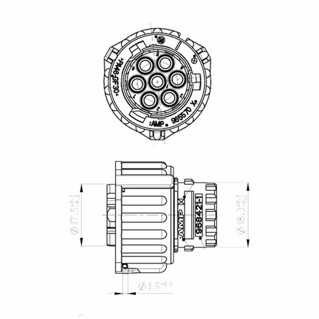 7-PIN AMP Tail Light Plug