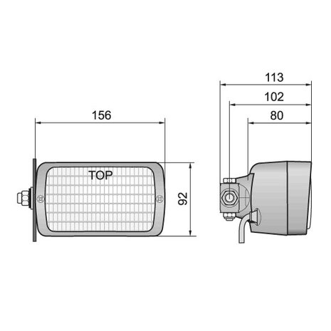 Work Lamp Halogen H3 Side-Mount