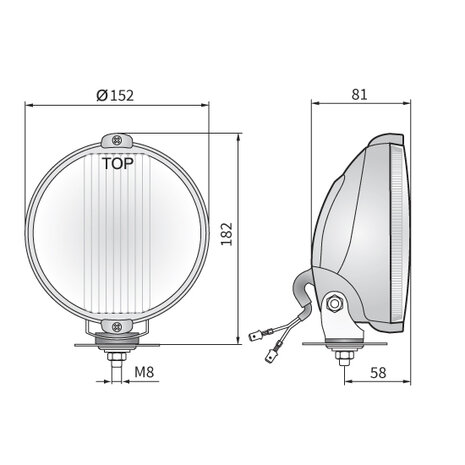 Wesem HO3 Halogen Driving Light Blue (Chrome)