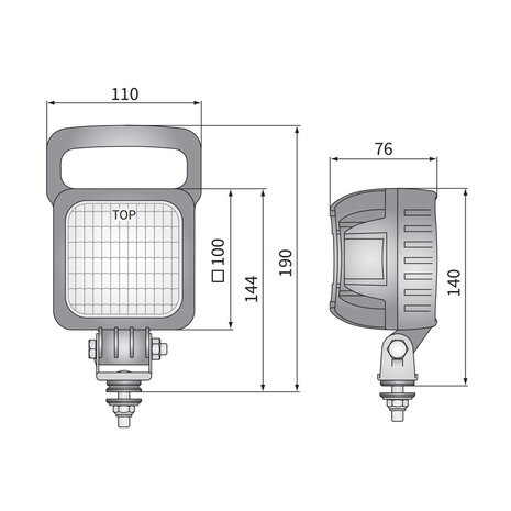 Wesem LED Work Light 3000 LM + 50cm Cable