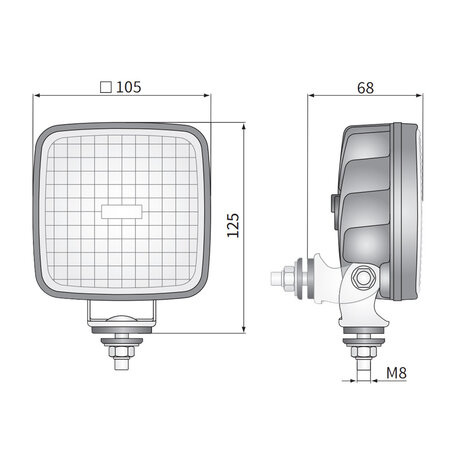 Wesem CRK2 LED Work Light 800 LM + 50cm Cable