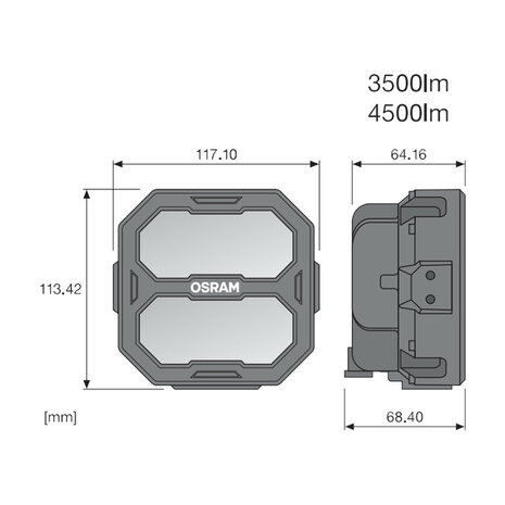 Osram LED Work Light PX Cube Floodlight 4500 LM Extra Wide