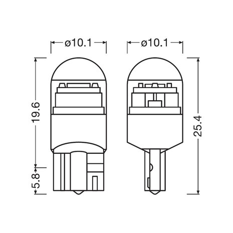 Osram W5W LED Retrofit 12V Set Night Breaker LED Ece Approved