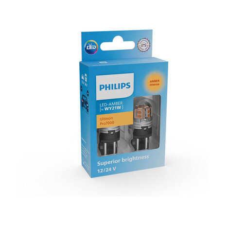 Philips WY21W LED Retrofit Orange 12V-24V 2 Pieces