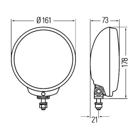 Hella Verstr Comet FF500 zKap z/gl | 1F6 010 952-001