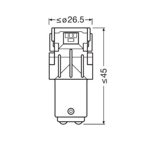 Osram P21/5W LED Retrofit White 12V BAY15d 2 Piece