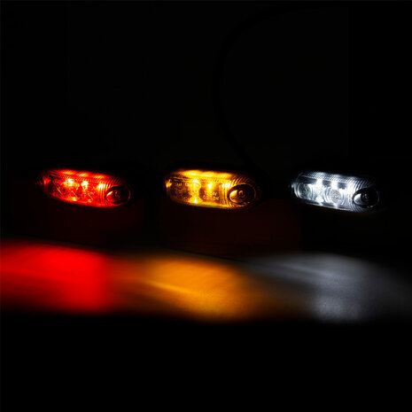 Horpol LED Type Marker Light Red Oval LD-410 Dark-Look