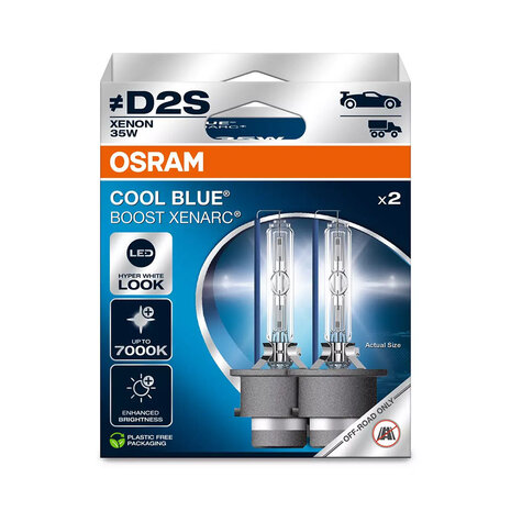 Osram D2S Xenon Lamp 35W Cool Blue Boost P32d-2 Duobox