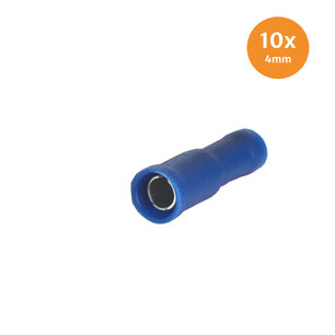 Fully Insulated Receptacle Disconnectors Blue 4mm (1.5-2.5mm) 10 pieces