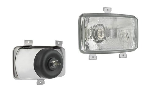 Headlamp H4 156x93x86 3-bolt mounting