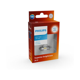 Philips SV8.5 Festoon 30mm Cold White 6000K 24V